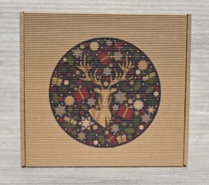 Pudełka świąteczne BN 3 tektura karbowana naturalna