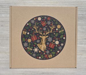 Pudełka świąteczne BN 3 tektura płaska naturalna