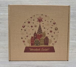 Pudełka świąteczne BN 4.1 tektura karbowana naturalna