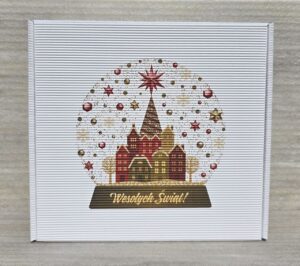 Pudełka świąteczne BN 4.2 tektura karbowana biała