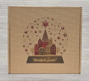 Pudełka świąteczne BN 4.2 tektura karbowana naturalna