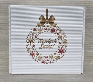 Pudełka świąteczne BN 5 tektura karbowana biała