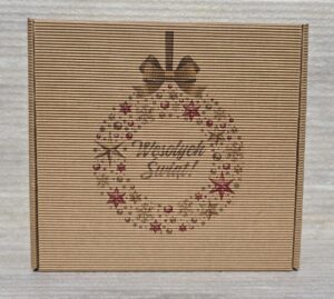 Pudełka świąteczne BN 5 tektura karbowana naturalna