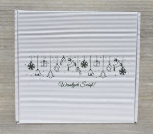 Pudełka świąteczne BN 6 tektura karbowana biała