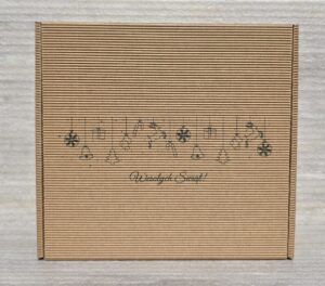 Pudełka świąteczne BN 6 tektura karbowana naturalna