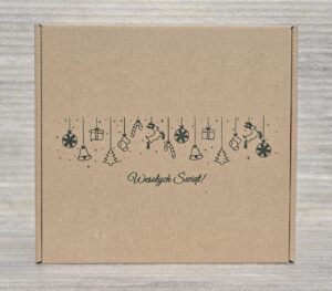 Pudełka świąteczne BN 6 tektura płaska naturalna