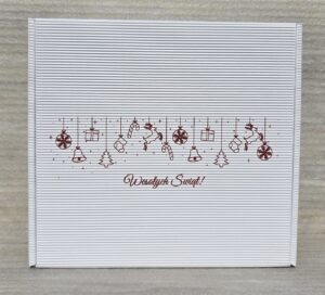 Pudełka świąteczne BN 6.1 tektura karbowana biała