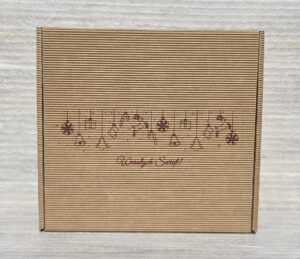 Pudełka świąteczne BN 6.1 tektura karbowana naturalna