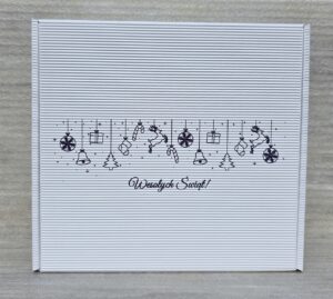 Pudełka świąteczne BN 6.2 tektura karbowana biała