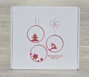 Pudełka świąteczne BN 7 tektura płaska biała