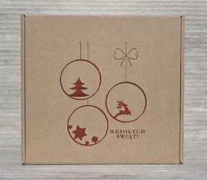 Pudełka świąteczne BN 7 tektura płaska naturalna
