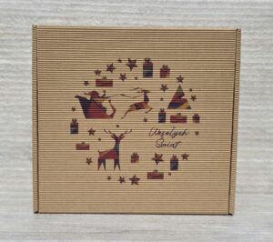 Pudełka świąteczne BN 8 tektura karbowana naturalna