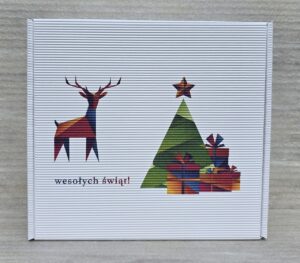 Pudełka świąteczne BN 9 tektura karbowana biała